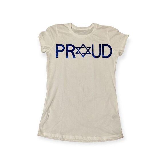 PROUD Retro Custom Printed Tee Shirt L - Picture 1 of 4